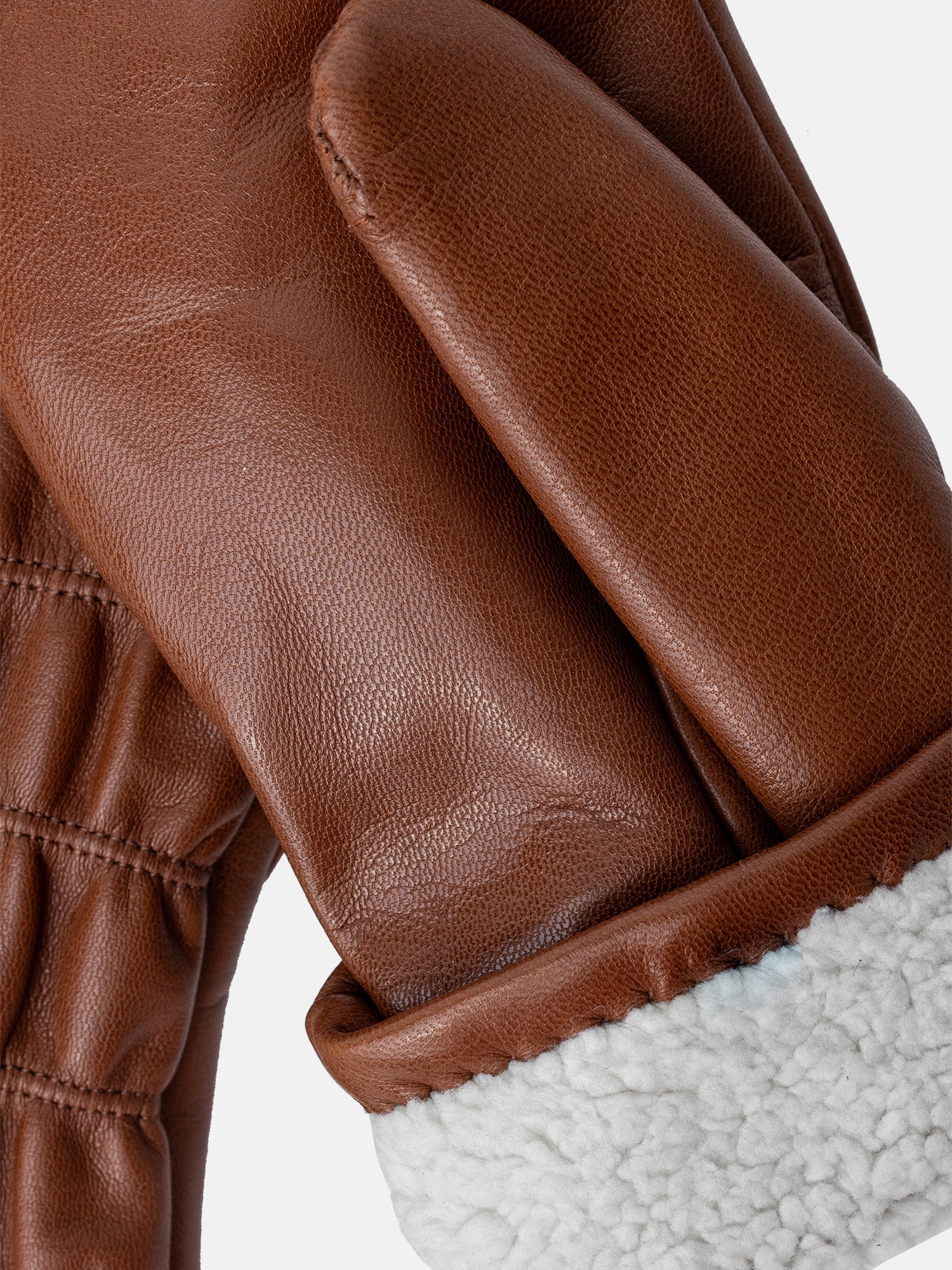 RE:DESIGNED Kara Mitten Fäustlinge Cognac Fleece