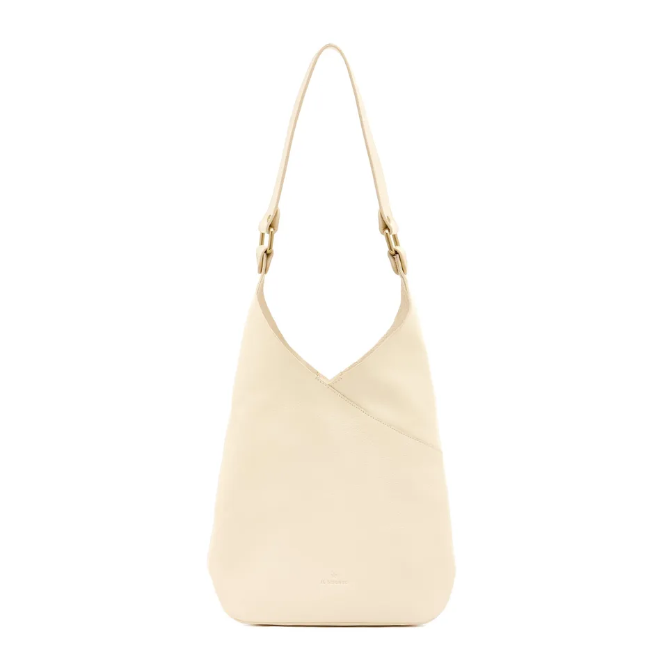 Il Bisonte Malibu Schultertasche Vollleder Latte