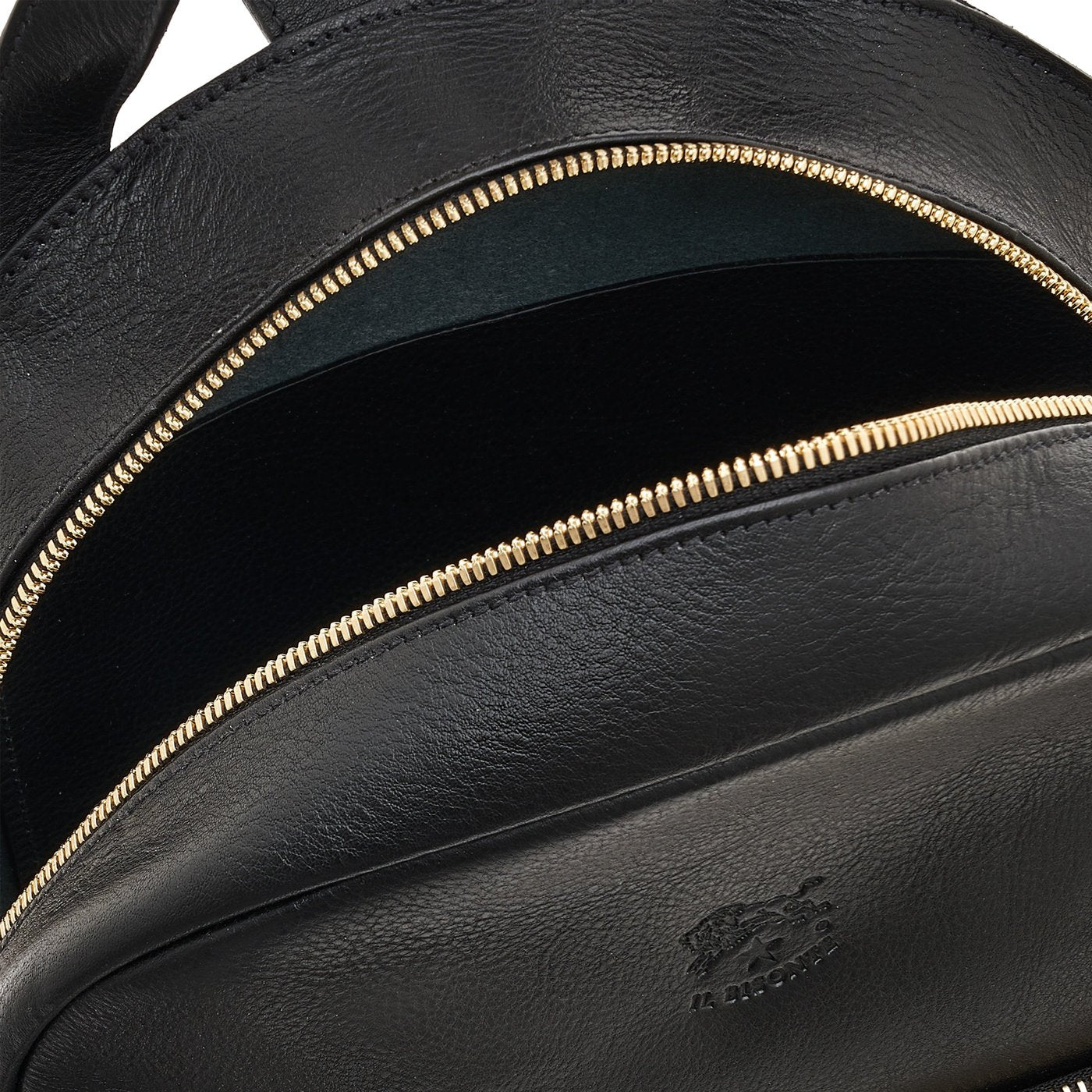 Il Bisonte Lungarno Rucksack Schwarz Vollleder