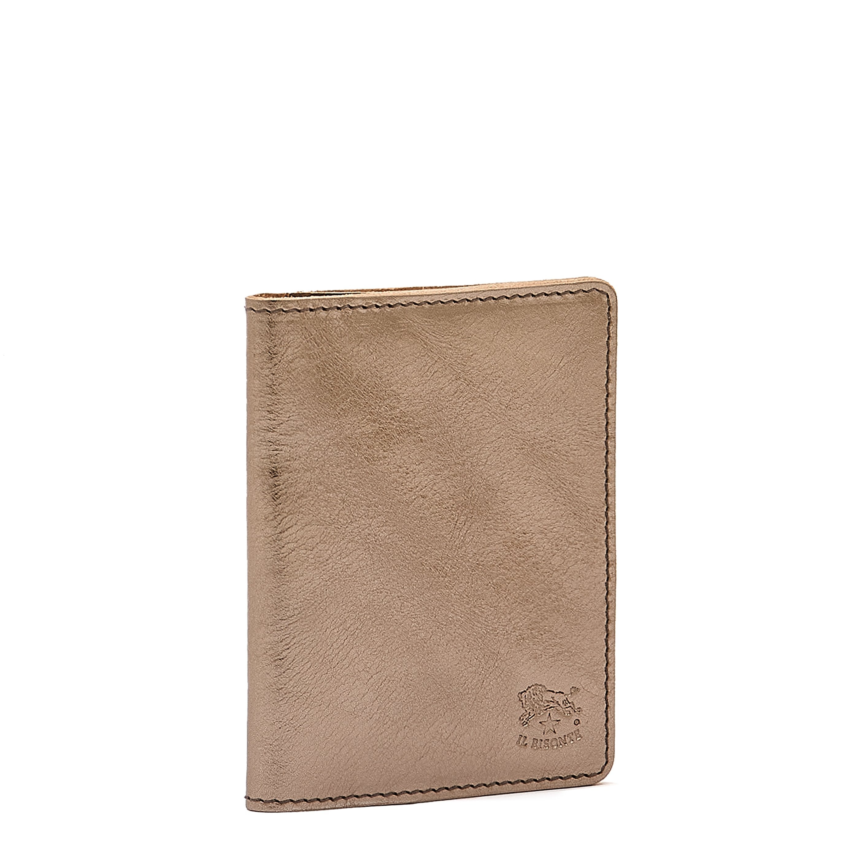 Il Bisonte Kartenetui Vollleder bronze metallic