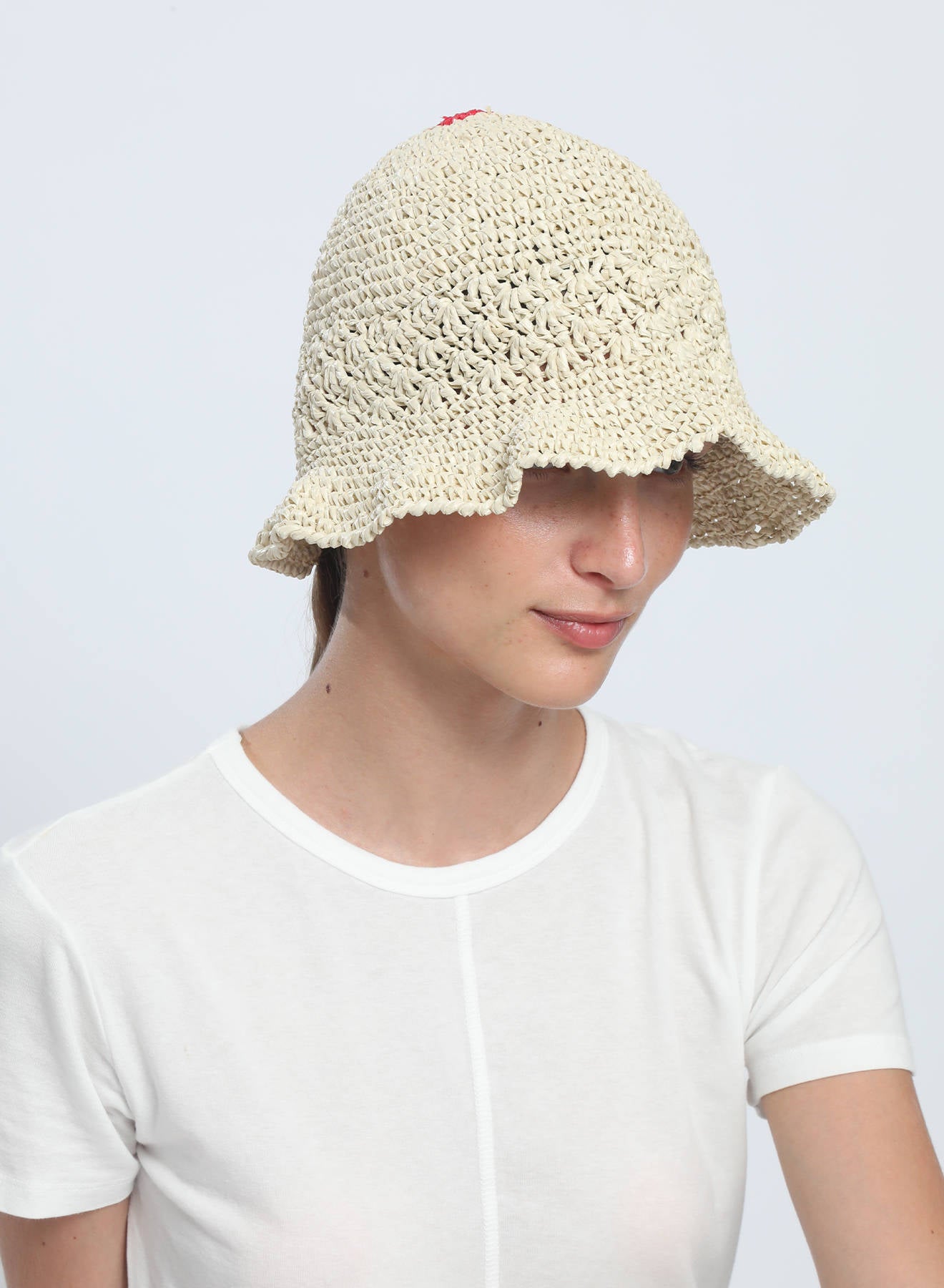 Maria la Rosa Crochet WBS26.63 Hut Ecru Rafia