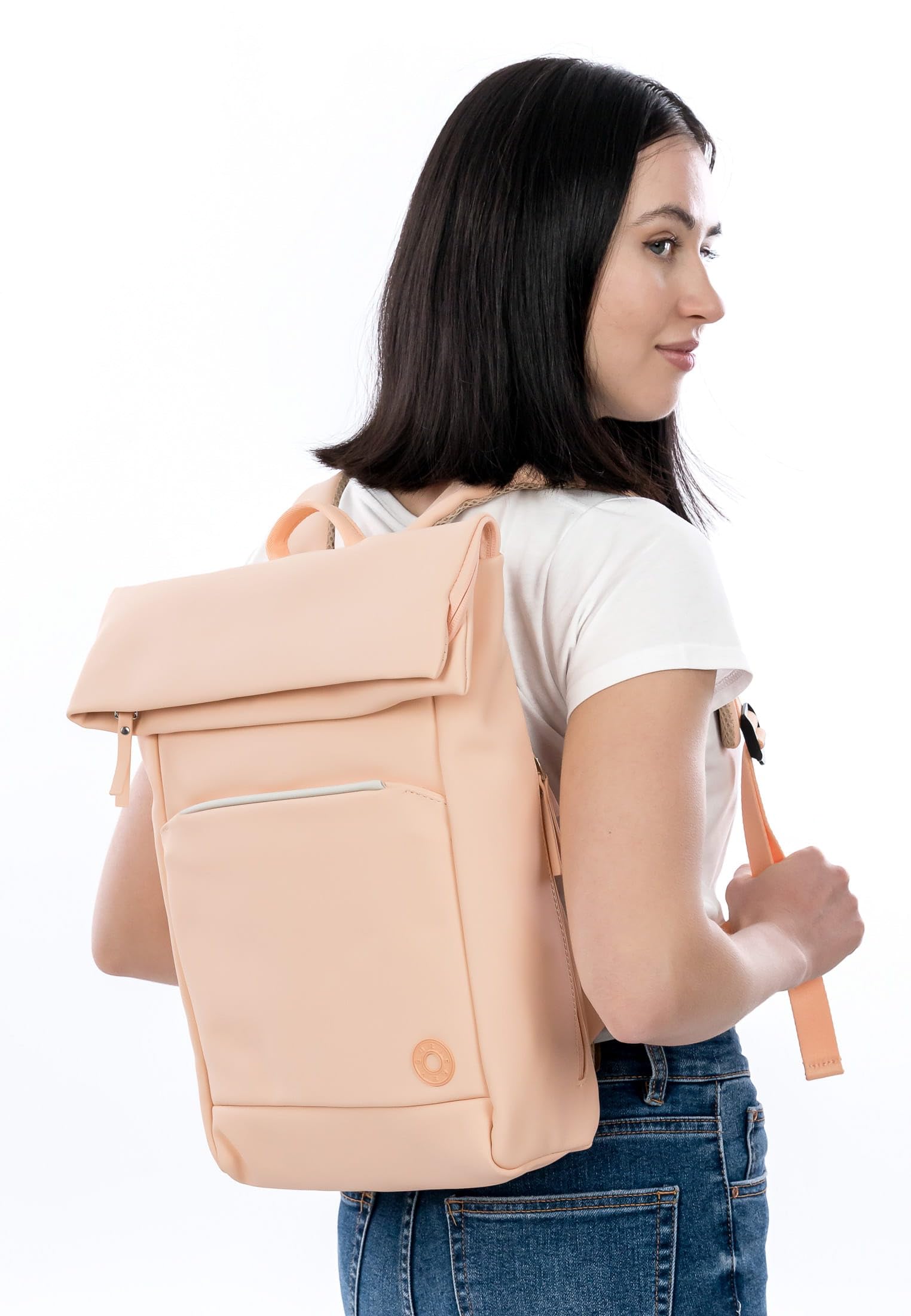 SURI FREY Besty City Backpack L Rucksack Apricot erweiterbar