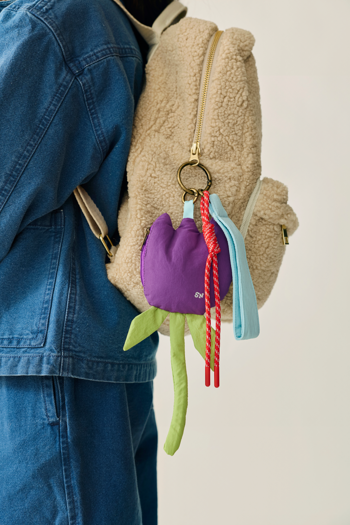 Studio Noos Bag Charm Taschenanhänger Tulpe Lila