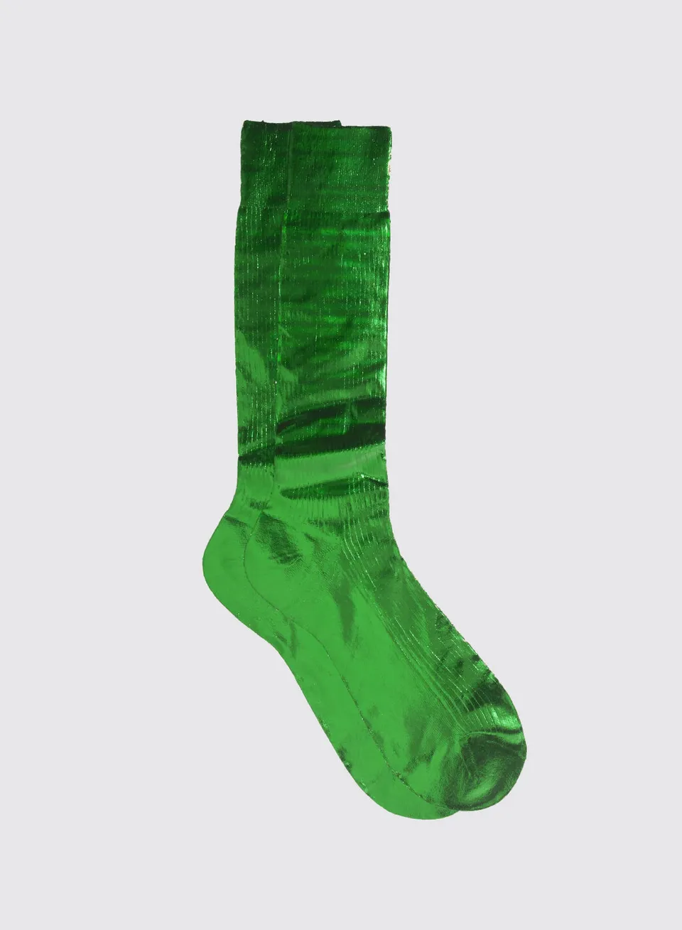 Maria la Rosa One Ribbed Socken Gold Seide Herren