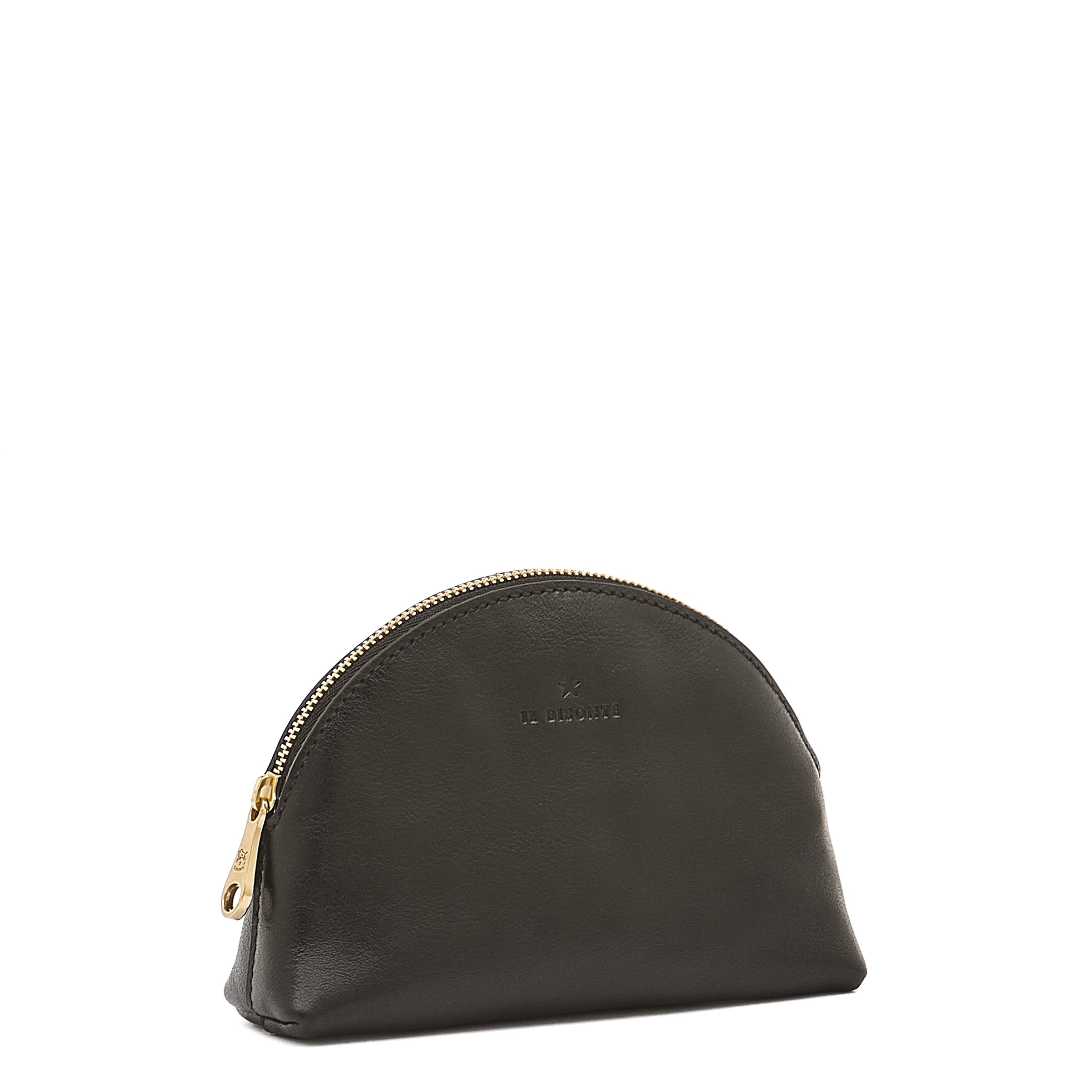 Il Bisonte Bigallo Pouch schwarz Vollleder