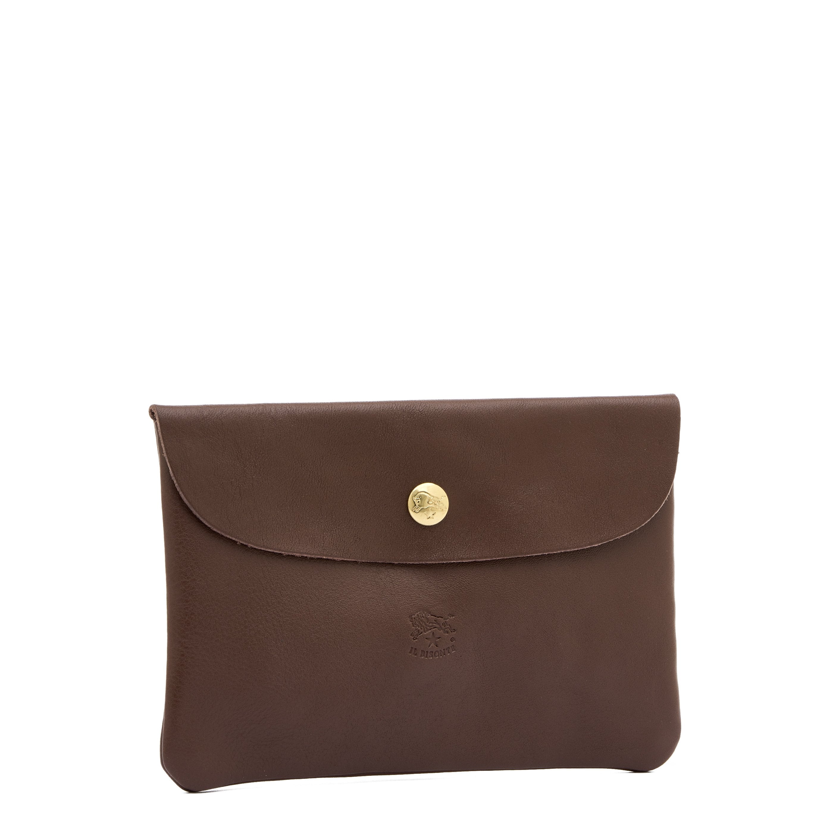 Il Bisonte Bustina Lederpochette tabak Druckknopf