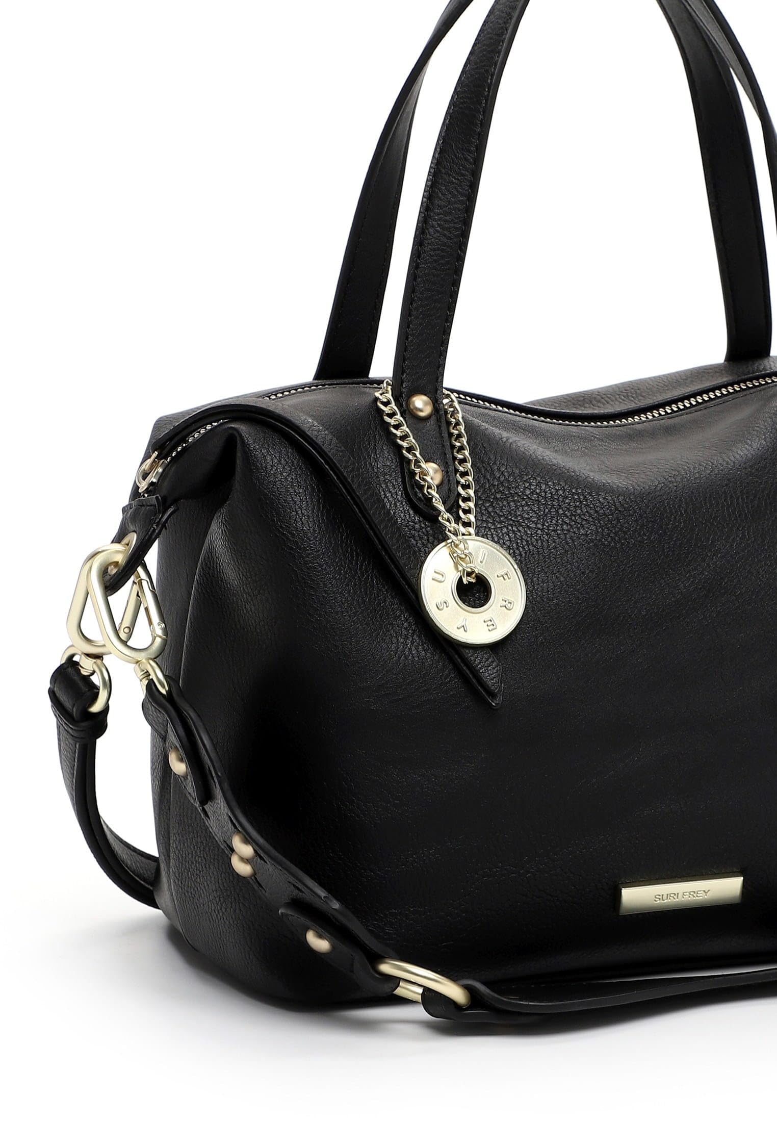 SURI FREY Betzy Cityshopper M Handtasche Schwarz genarbt