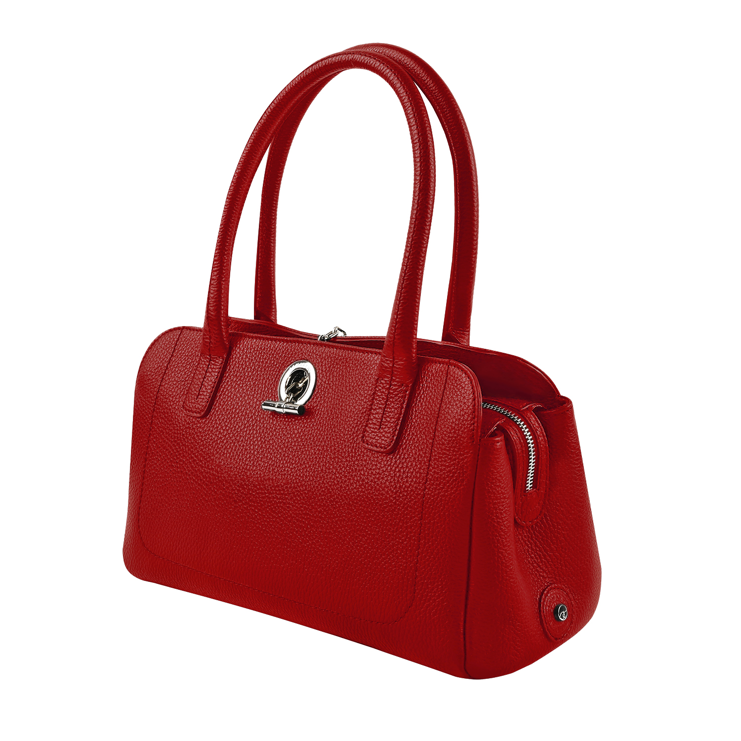 Lamarthe Paris Schultertasche Rot Vollleder 33 cm