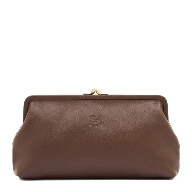 Il Bisonte Manuela Clutch Tabakbraun Vollleder