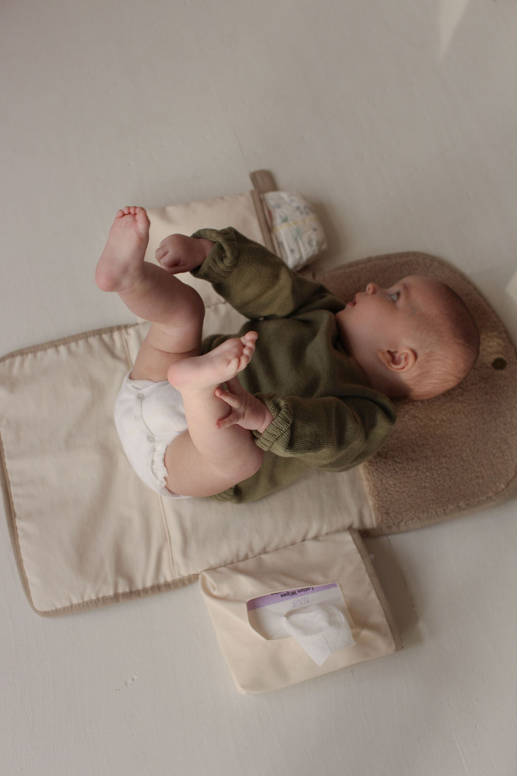 Studio Noos Parent On The Go Geschenkset Ecru Teddy 5-teilig