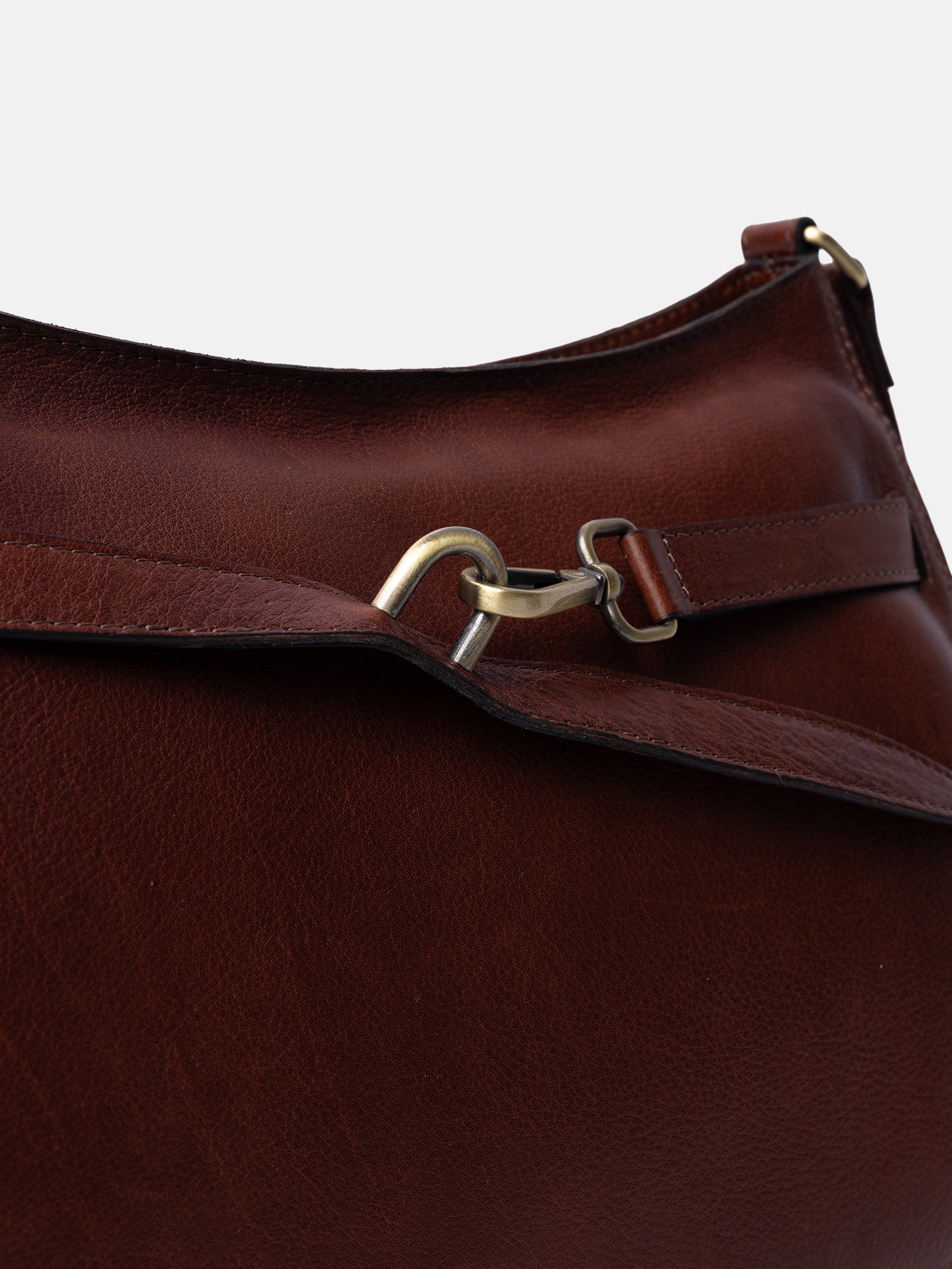 RE:DESIGNED Sif Big Umhängetasche Cognac Vollleder