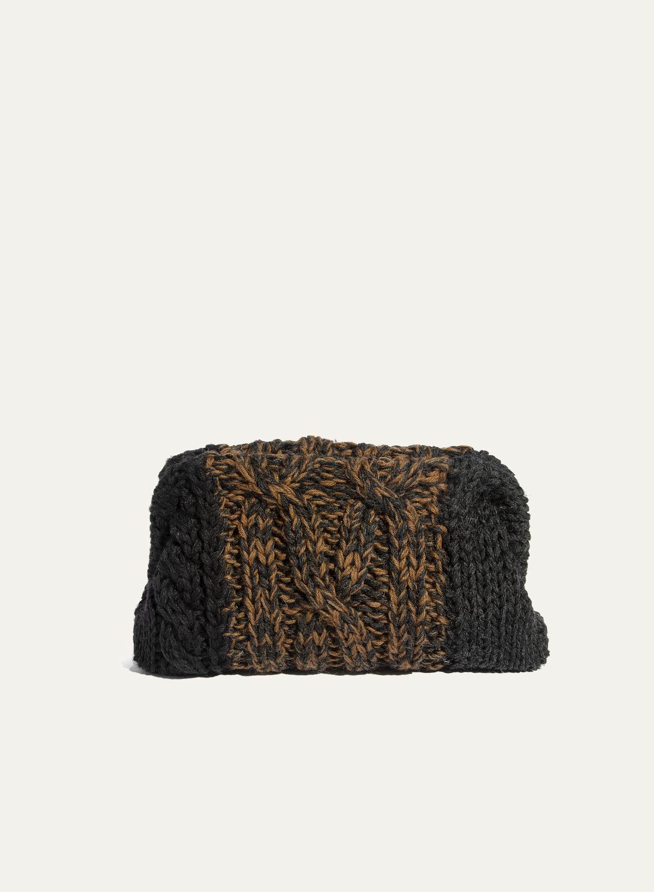 Maria la Rosa Dado Tricot Bag Tasche Grau Wolle