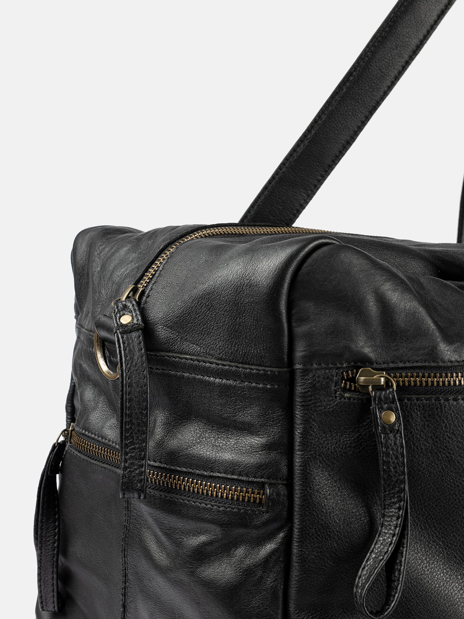 RE:DESIGNED Signe Urban 4959 Weekender Schwarz Vollleder