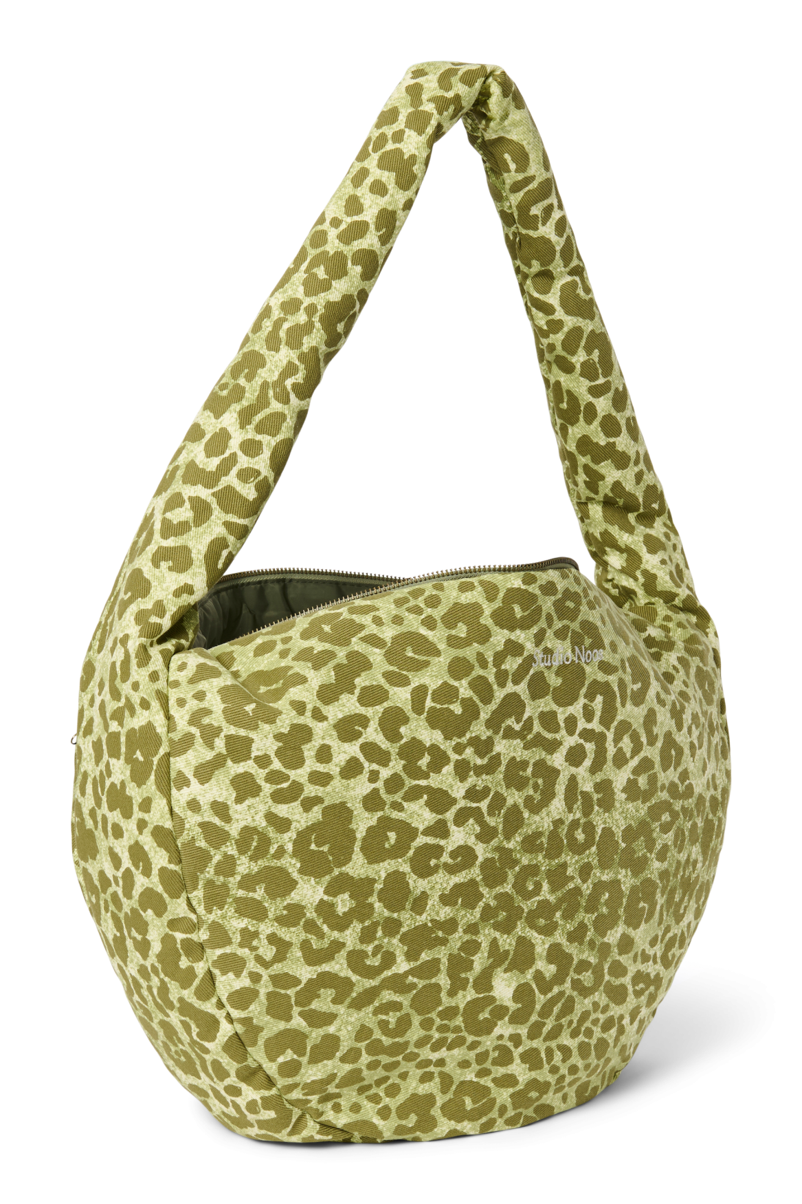 Studio Noos Cotton Cross Body Bag Green Leopard