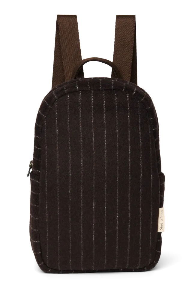 Studio Noos Flannel Chalkstripe Mini Rucksack Braun Nadelstreif