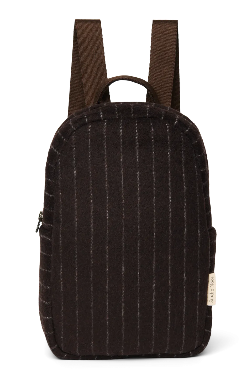 Studio Noos Flannel Chalkstripe Mini Rucksack Braun Nadelstreif