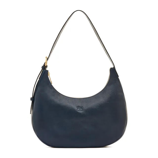 Il Bisonte Belcanto Schultertasche Vollleder Blau