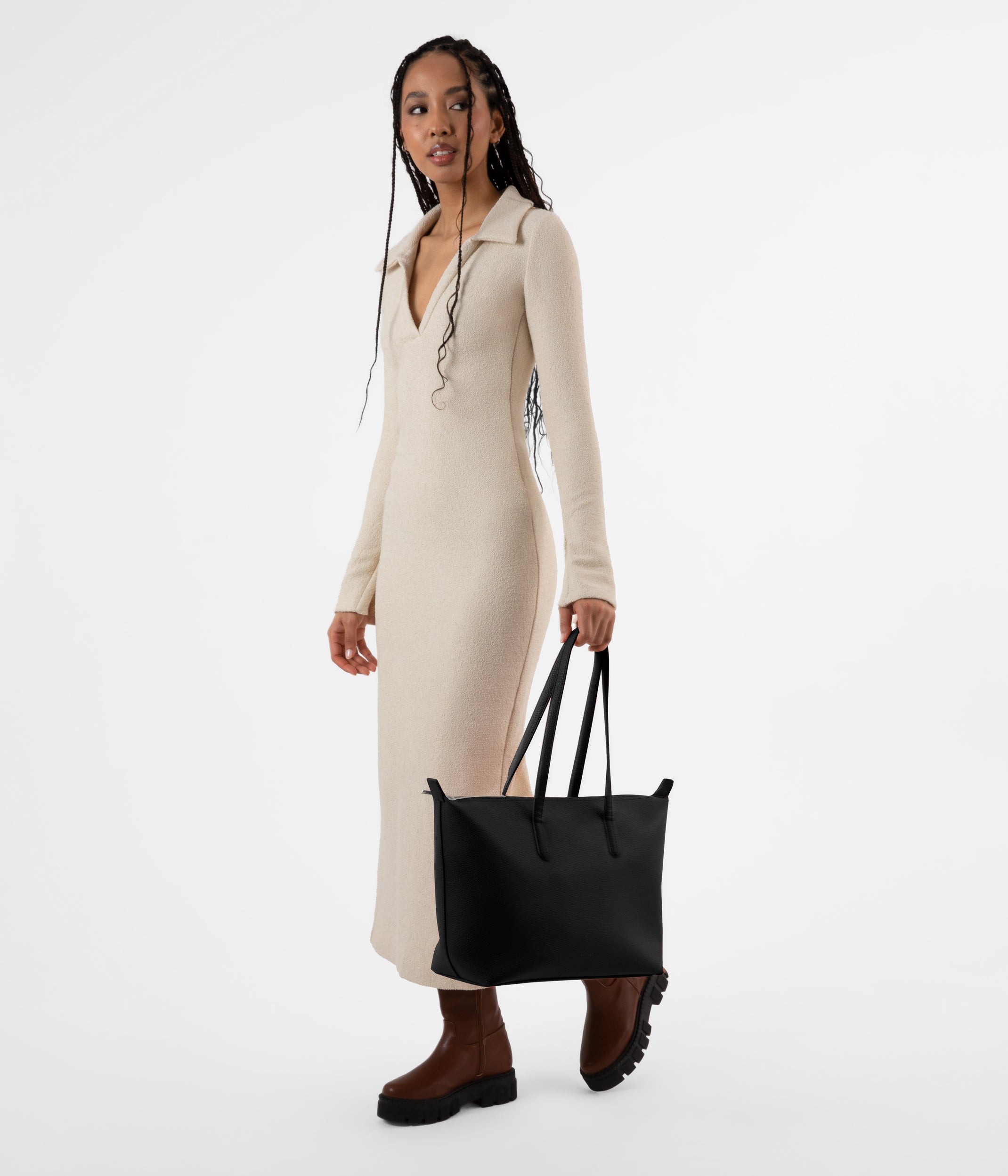 Matt & Nat Purity ABBI Shopper Schwarz Reissverschluss