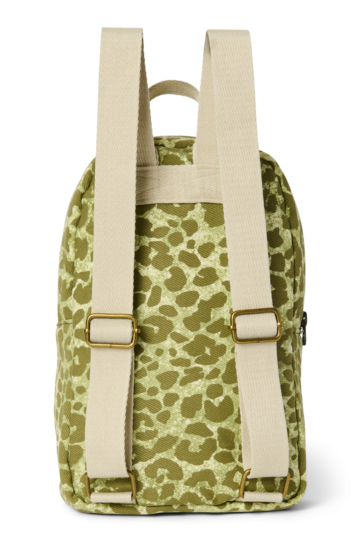 Studio Noos Cotton Mini Backpack Rucksack Green Leopard Baumwolle