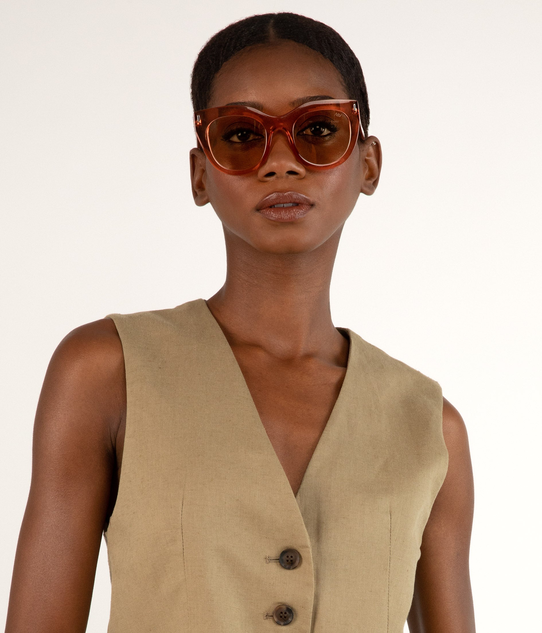 Matt & Nat Charlet Wayfarer Sonnenbrille Orange polarisiert
