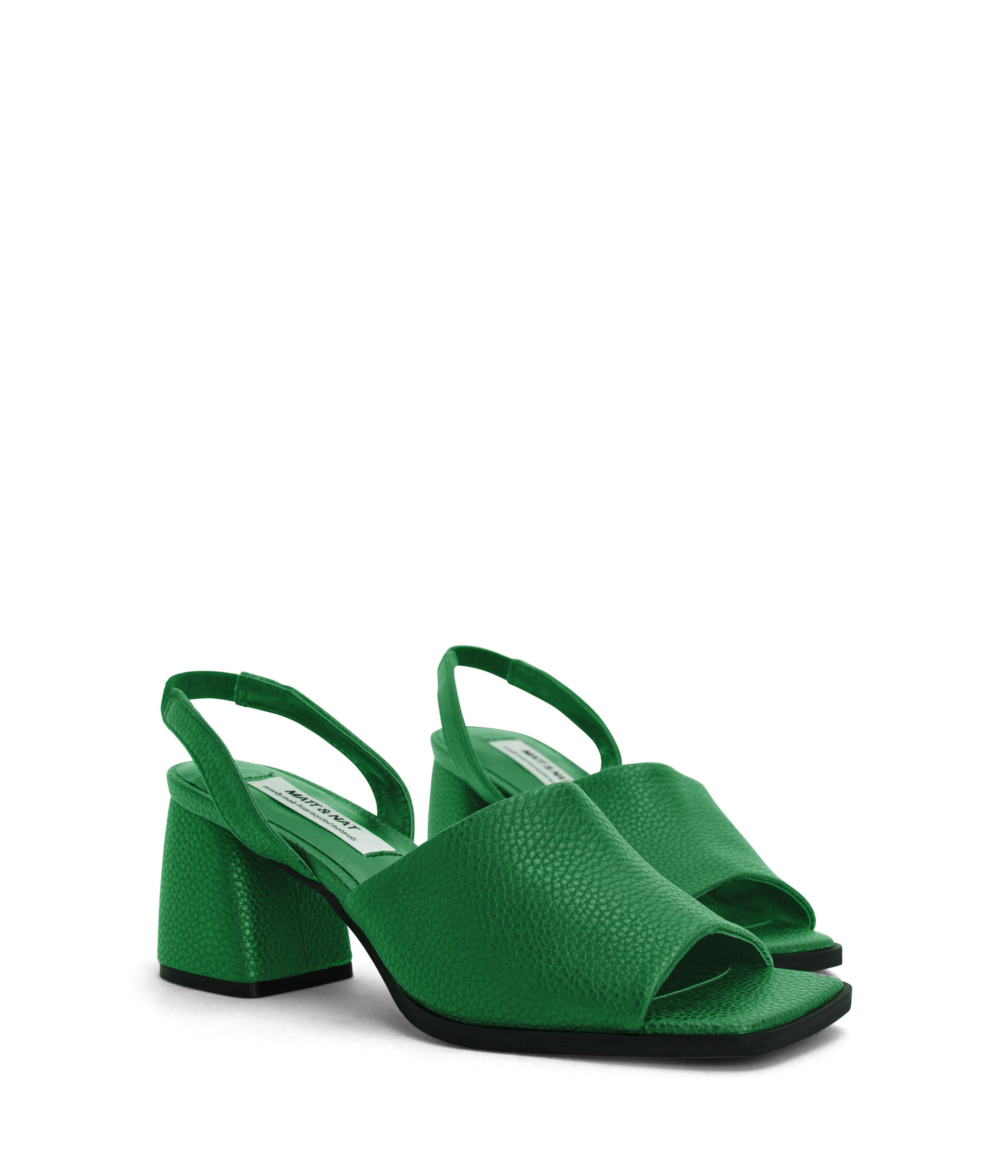 Matt & Nat Plume Sandalen Schwarz Blockabsatz vegan