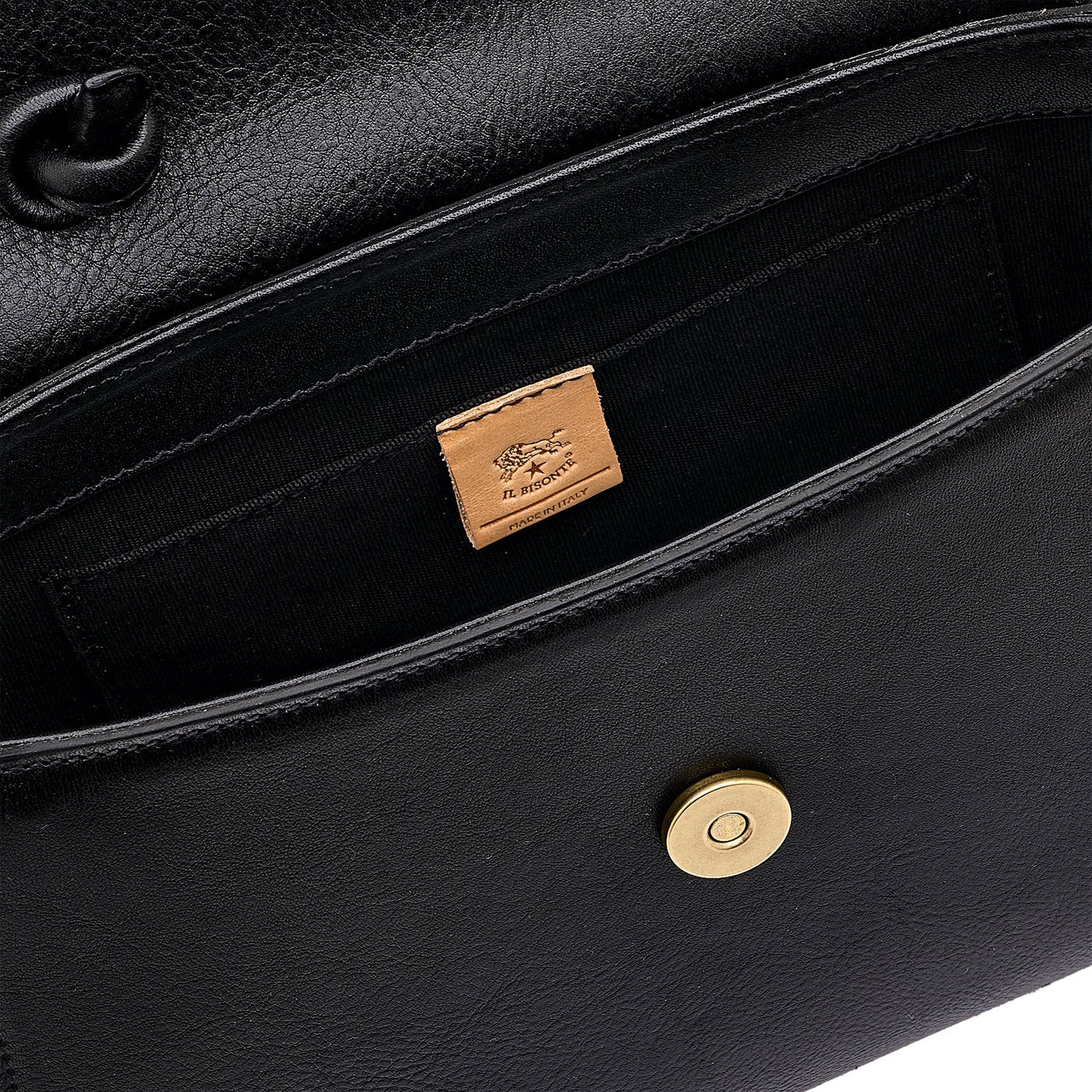 Il Bisonte 1978 Handtasche schwarz Vollleder