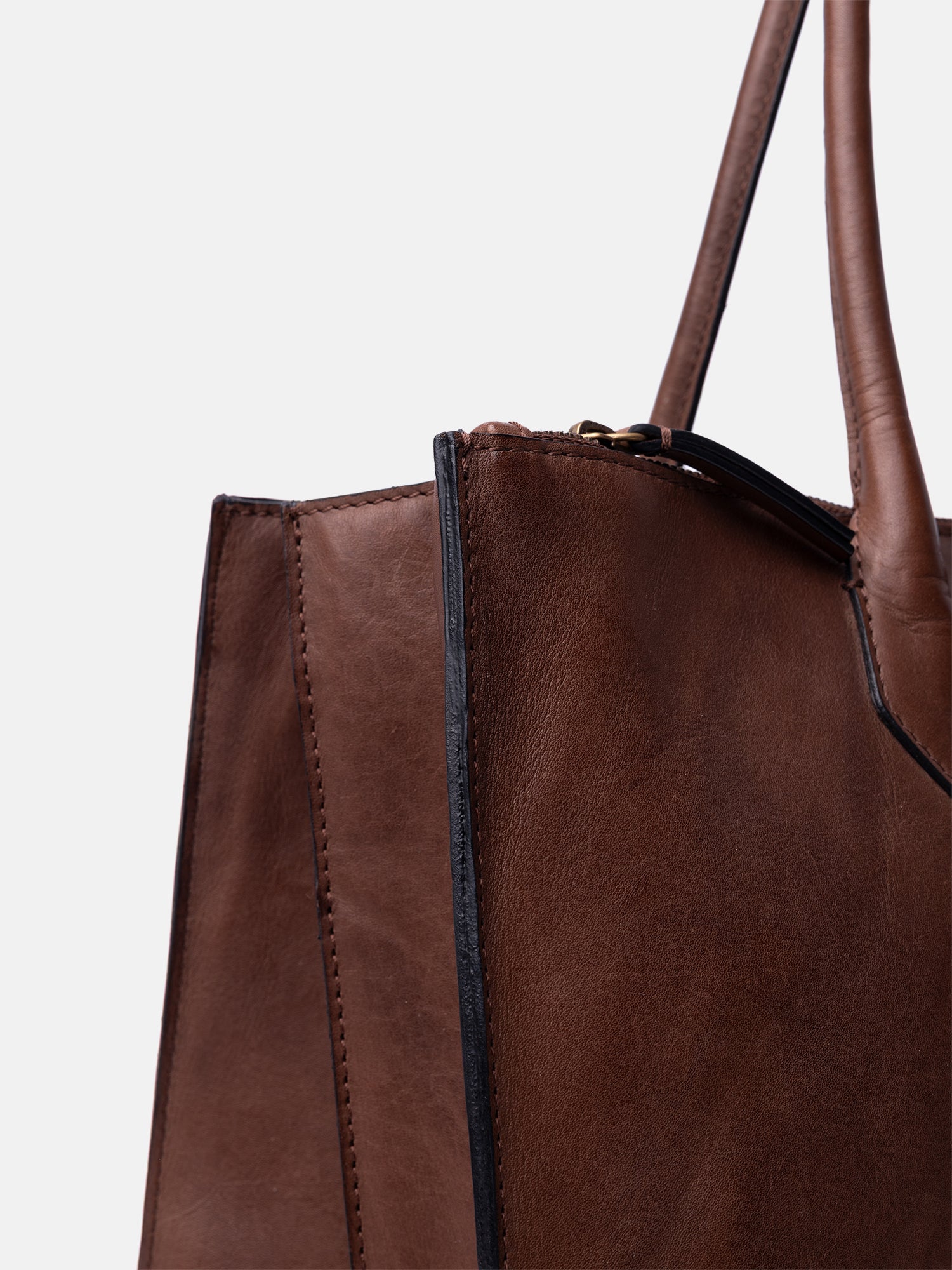 RE:DESIGNED Ora Big Schultertasche Braun Vollleder