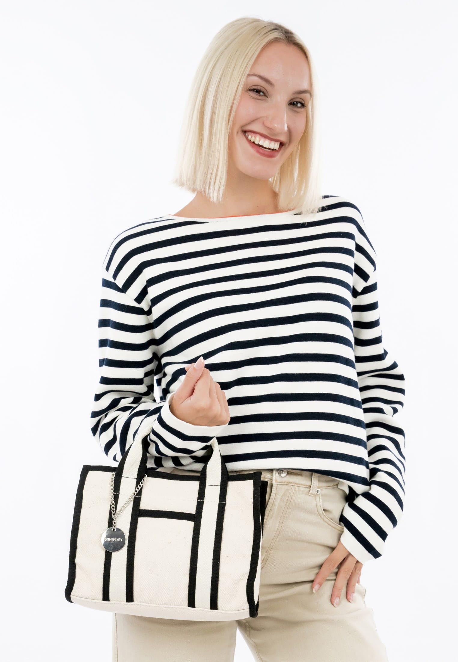 SURI FREY Bethany Shopper Schwarz zweifarbig
