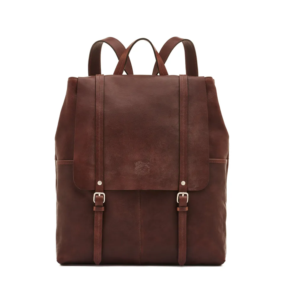 Il Bisonte Trappola Rucksack Caffè Vollleder Herren