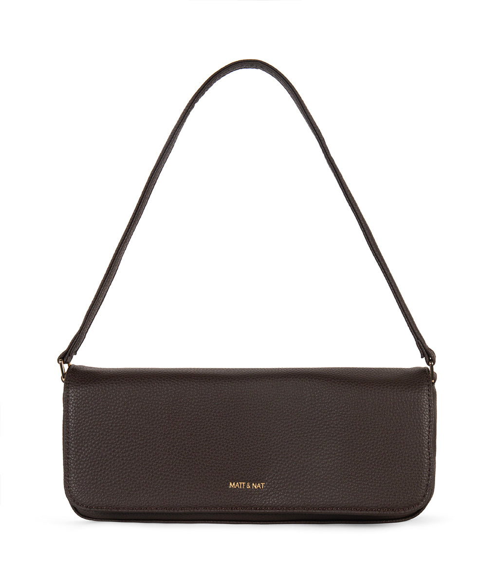 Matt & Nat Grain Ena Schultertasche Schwarz vegan