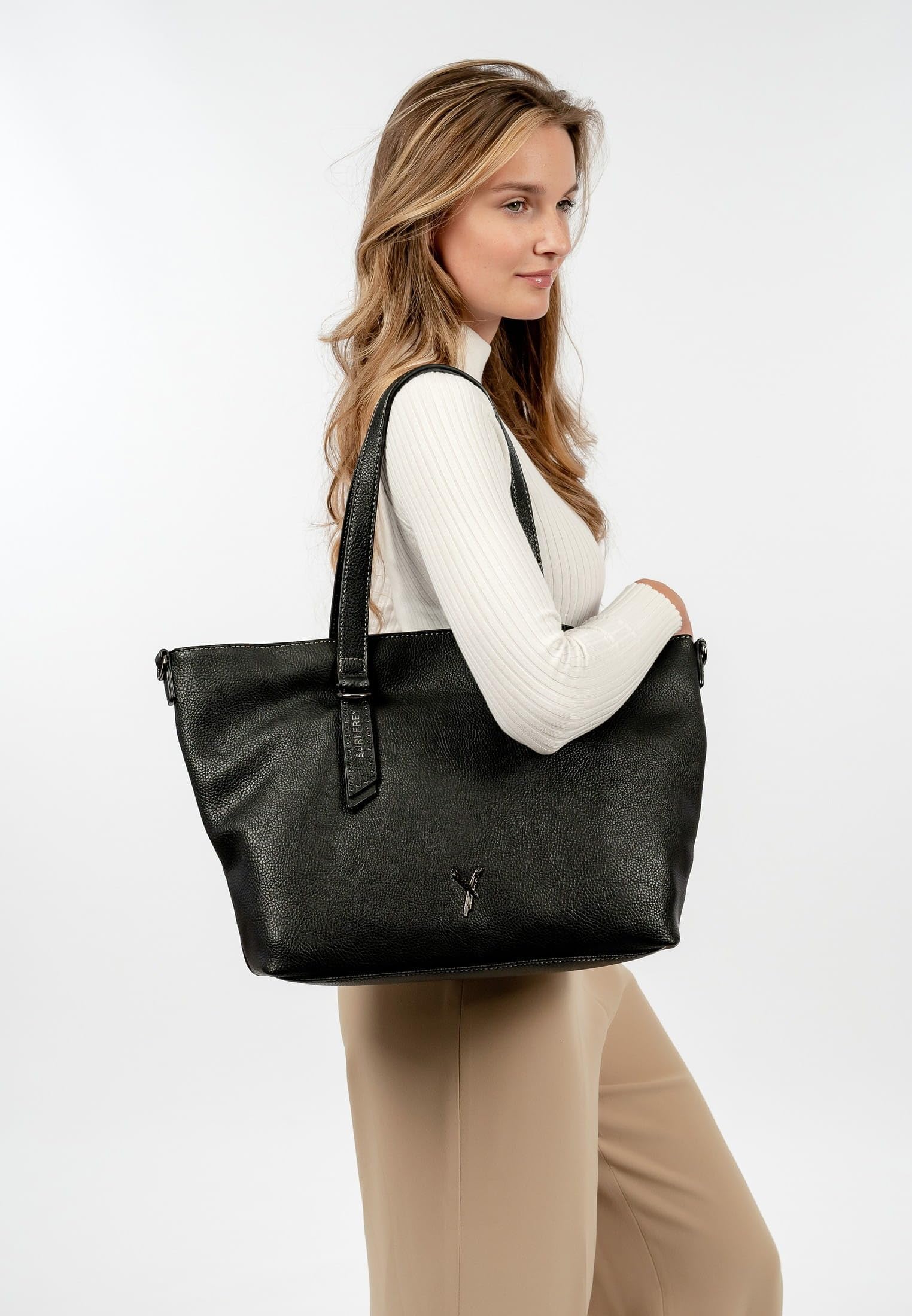 SURI FREY Gitty Shopper Handtasche schwarz DIN A4