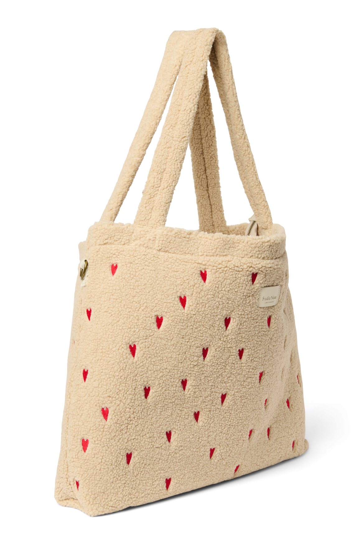 Studio Noos Teddy Wickeltasche Ecru Hearts
