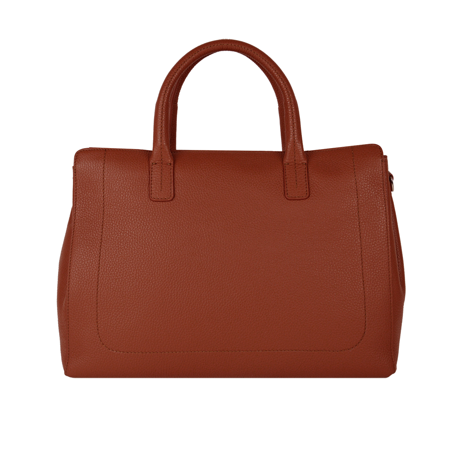 Lamarthe Paris Handtasche Rostrot Vollleder 38 cm
