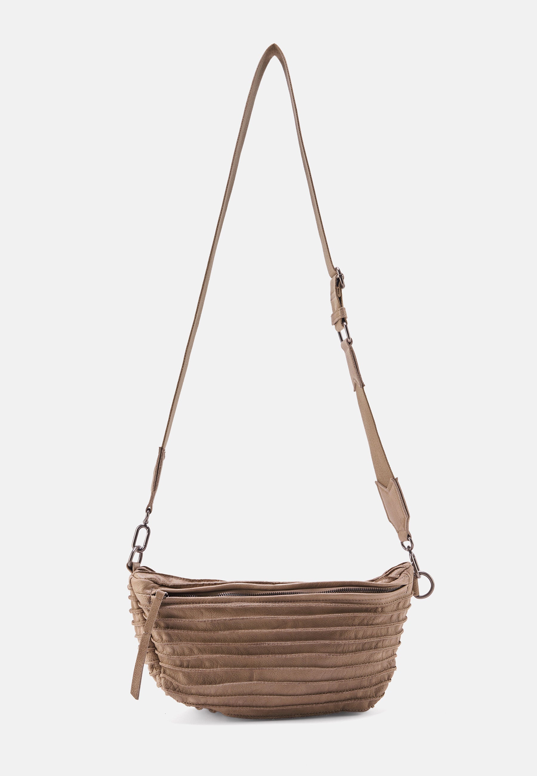 FREDsBRUDER Riffel Beltbag Bauchtasche powder rose Leder