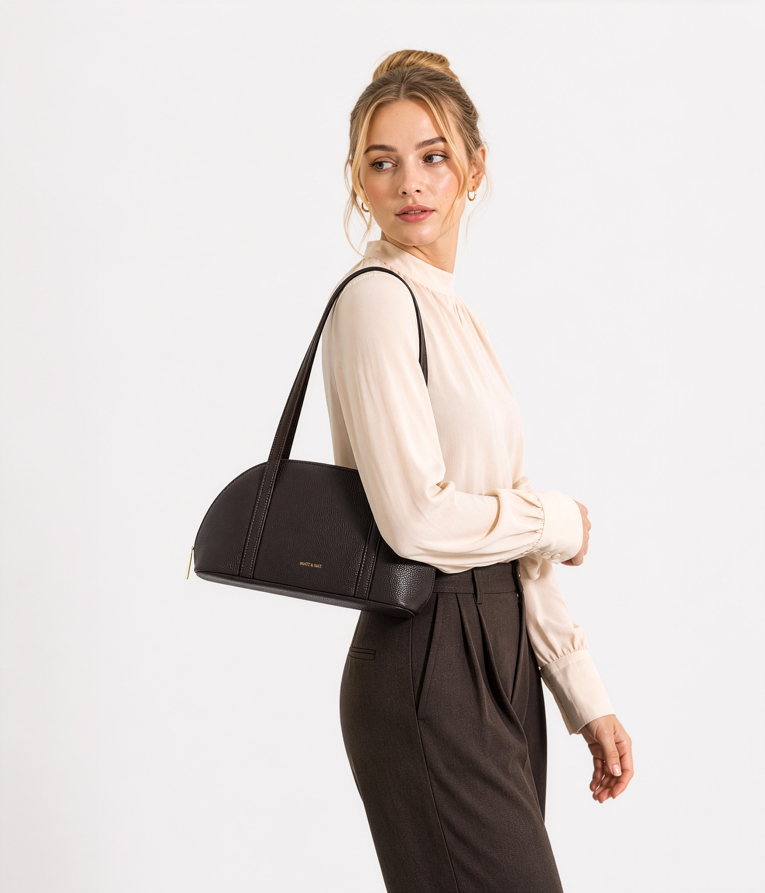 Matt & Nat Rea Grain Satchel Handtasche Schwarz