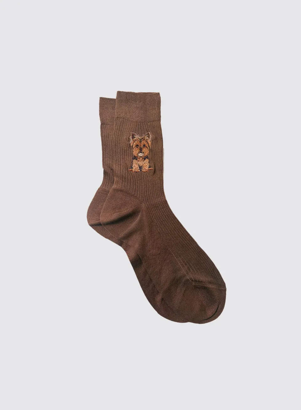 Maria la Rosa Shih Tzu Socken Cocco Seide Stickerei