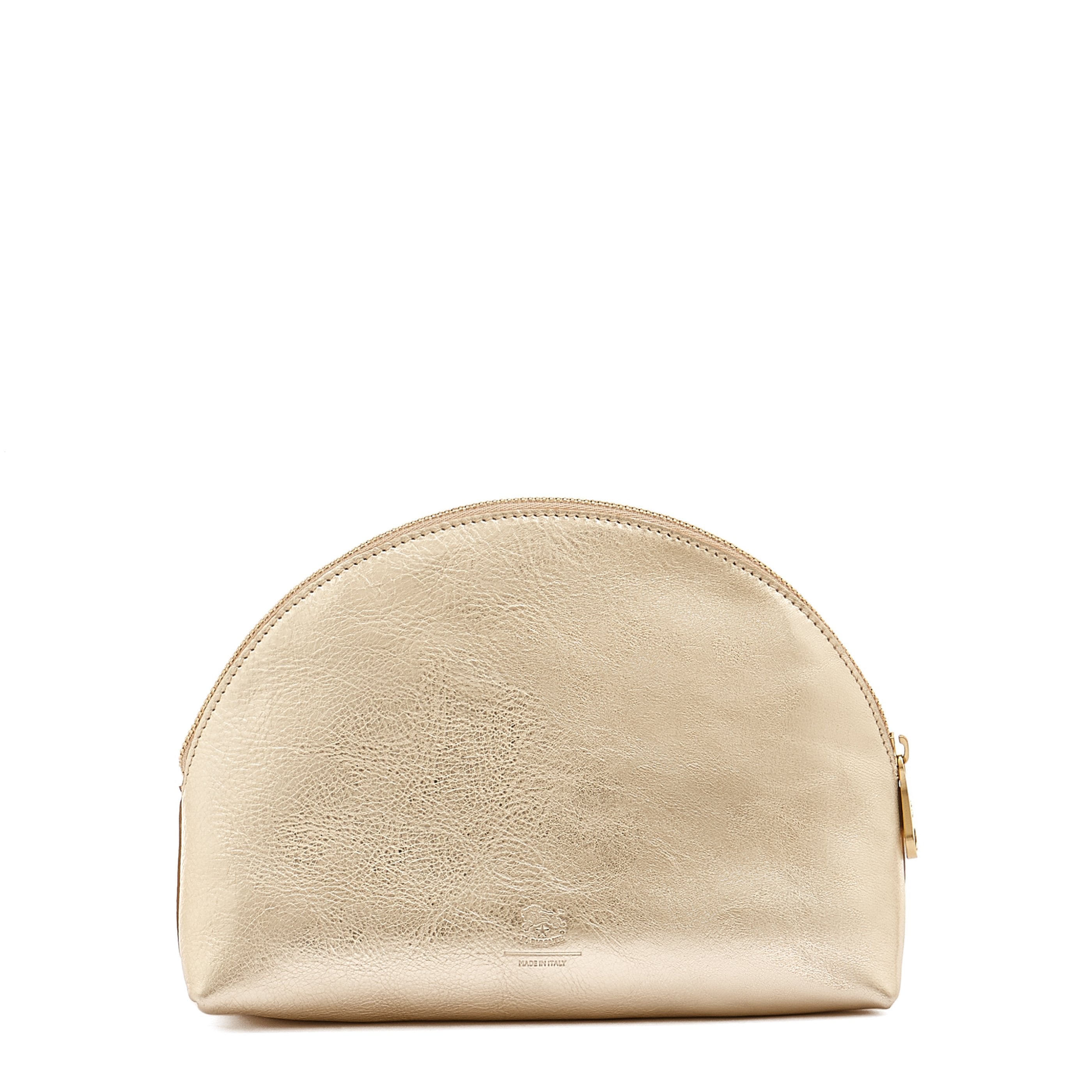 Il Bisonte Bigallo Pouch Platino Metallicleder