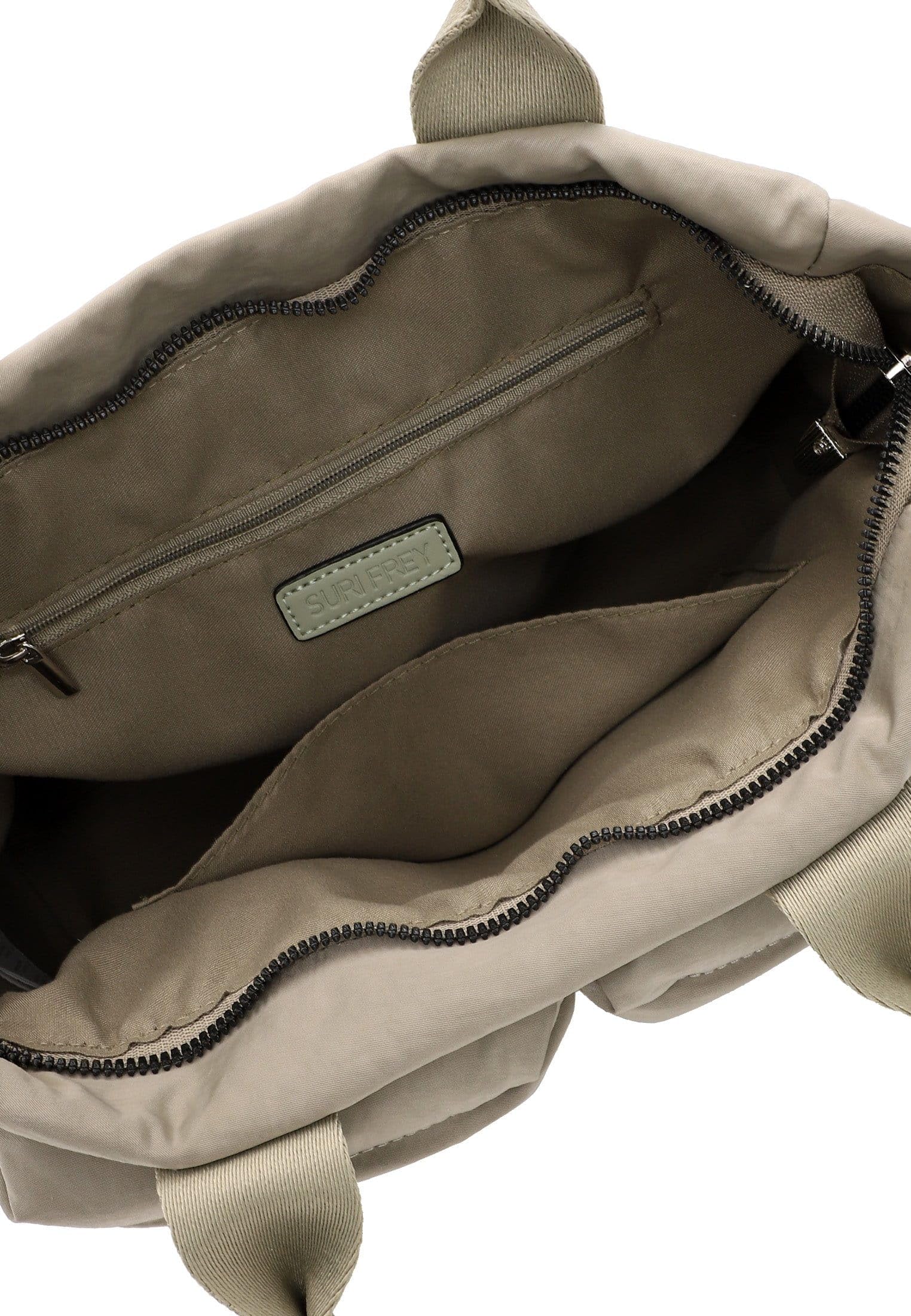 SURI FREY Abby Handbag With Zipper Umhängetasche Khaki Fächer
