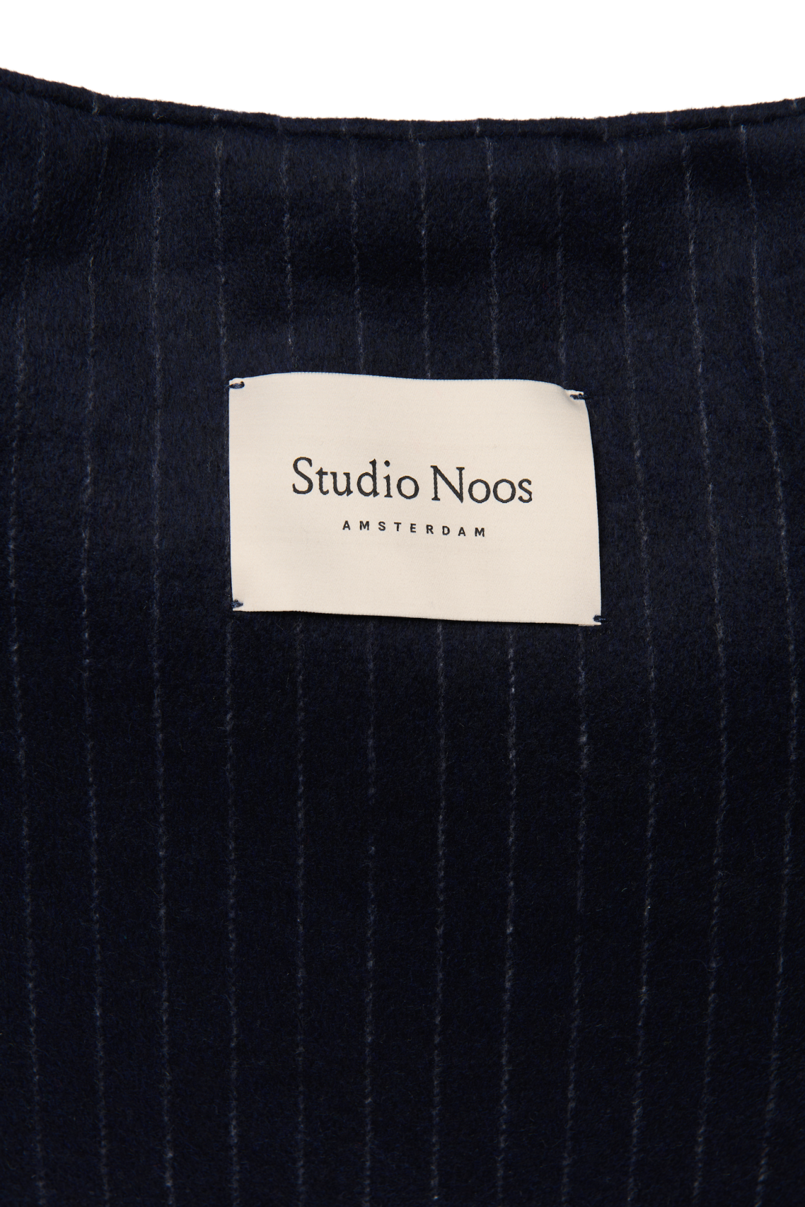 Studio Noos Flannel Chalkstripe Mom Bag Dunkelblau Shopper
