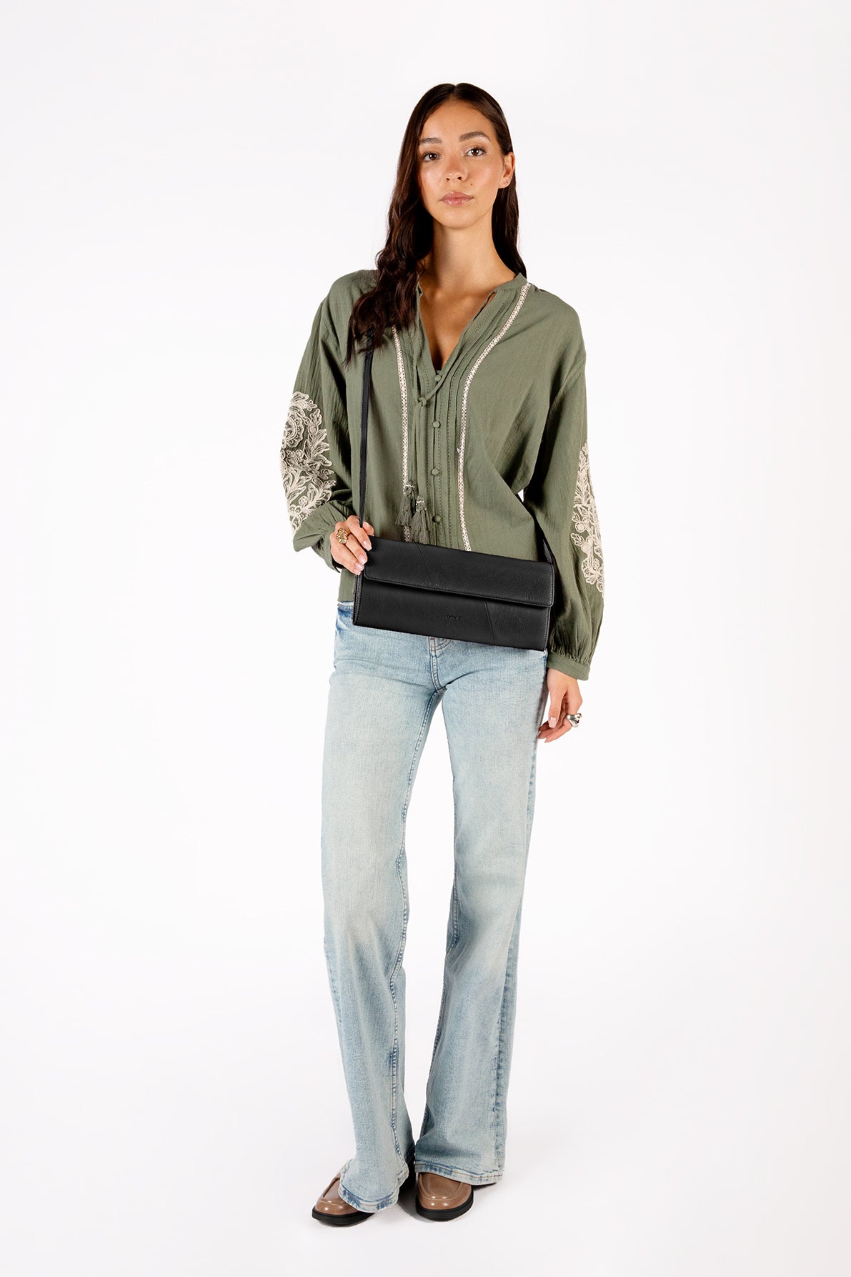Matt & Nat Edia Clutch Schwarz vegan