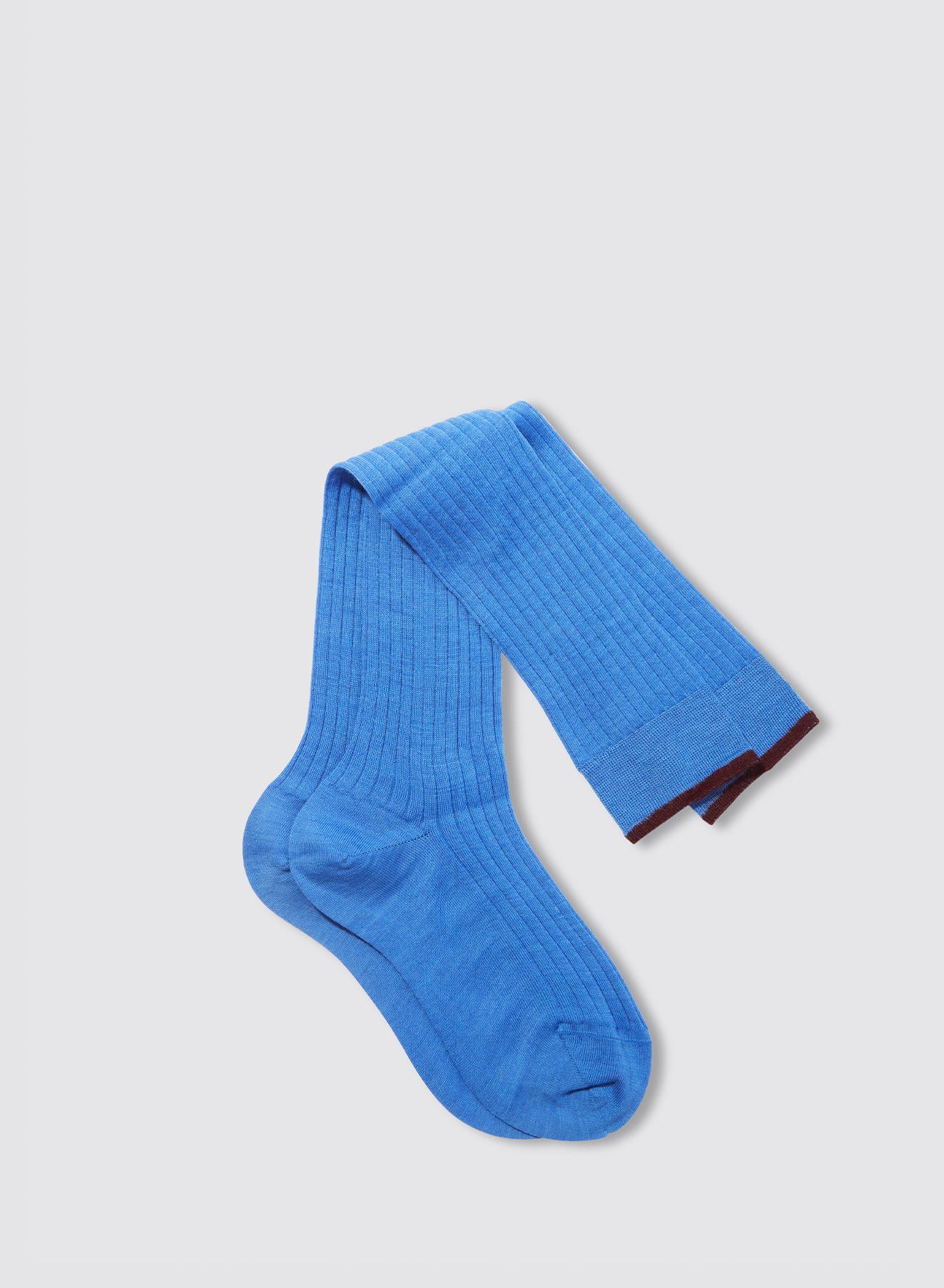 Maria la Rosa WSW25.35 Socken Brown Woll-Ripp