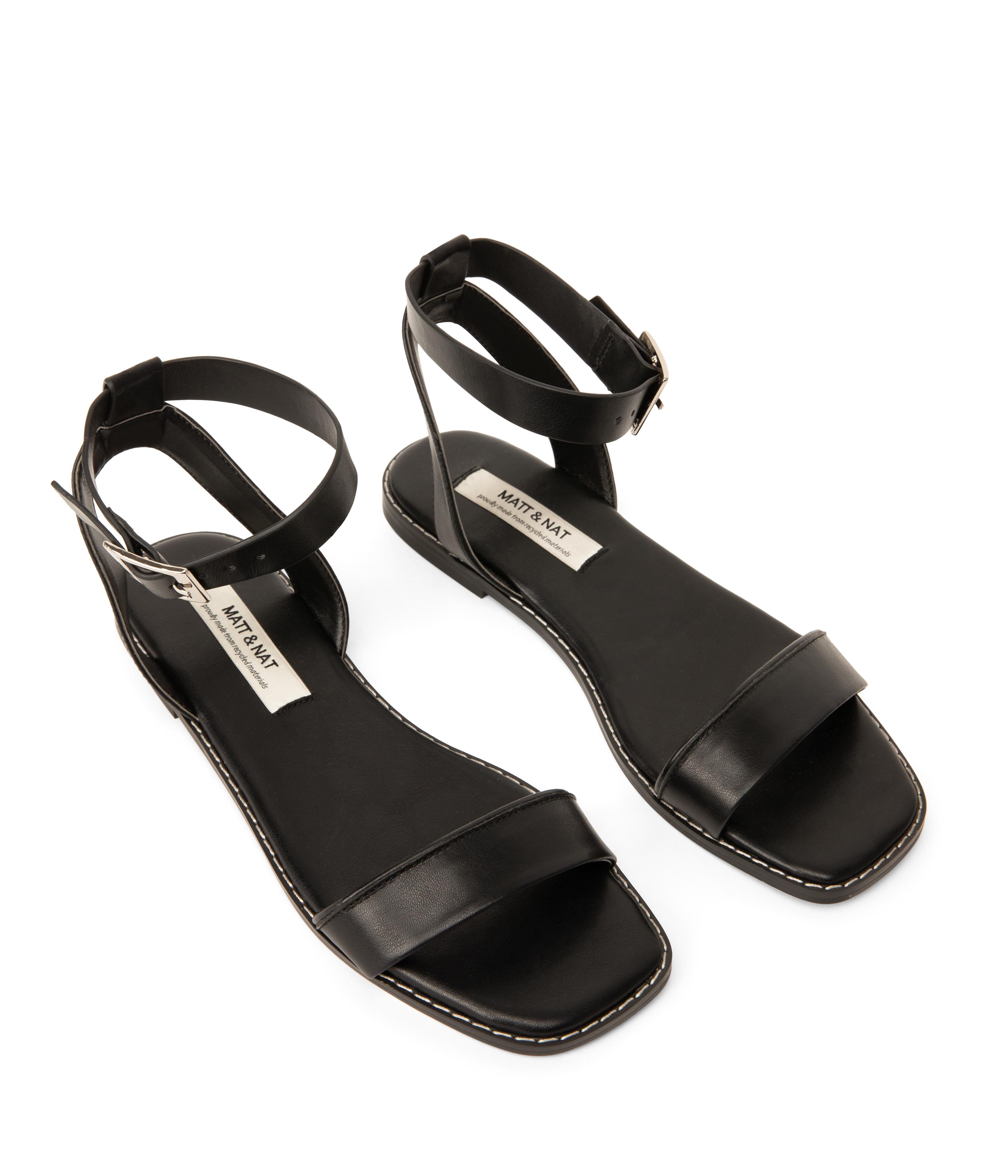 Matt & Nat Sarie Sandalen Schwarz flach