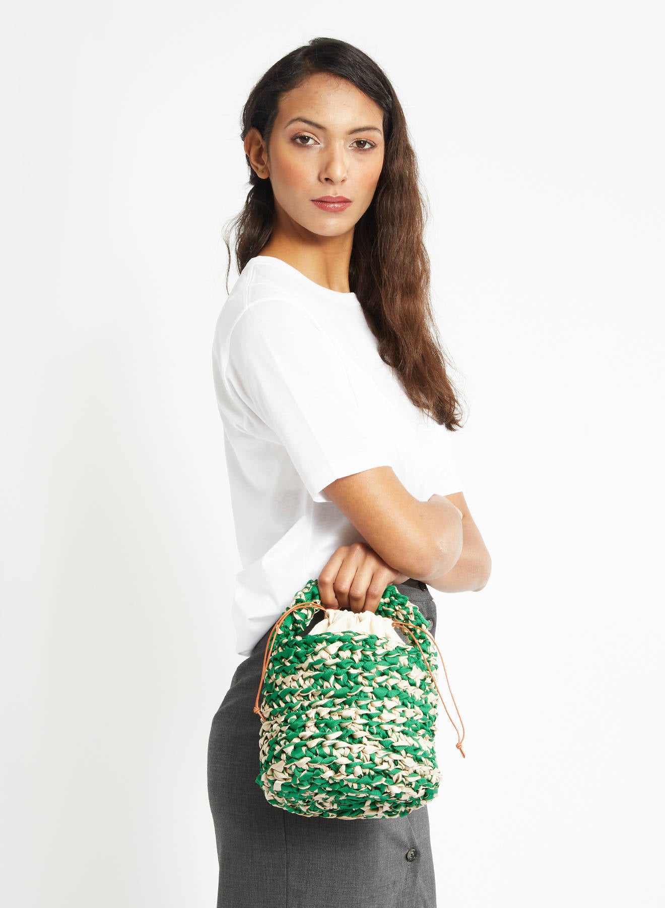 Maria la Rosa Verdi Bucket Beuteltasche Emerald Crochet