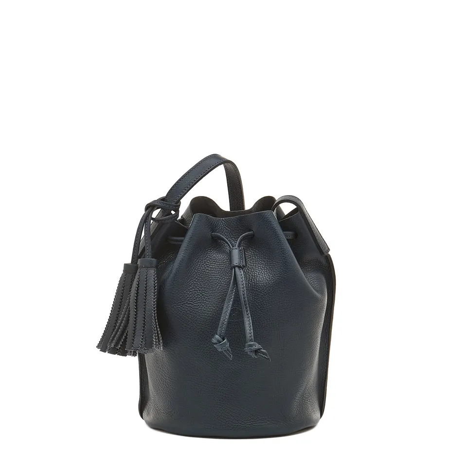 Il Bisonte Silvia Beuteltasche Blau Vollleder