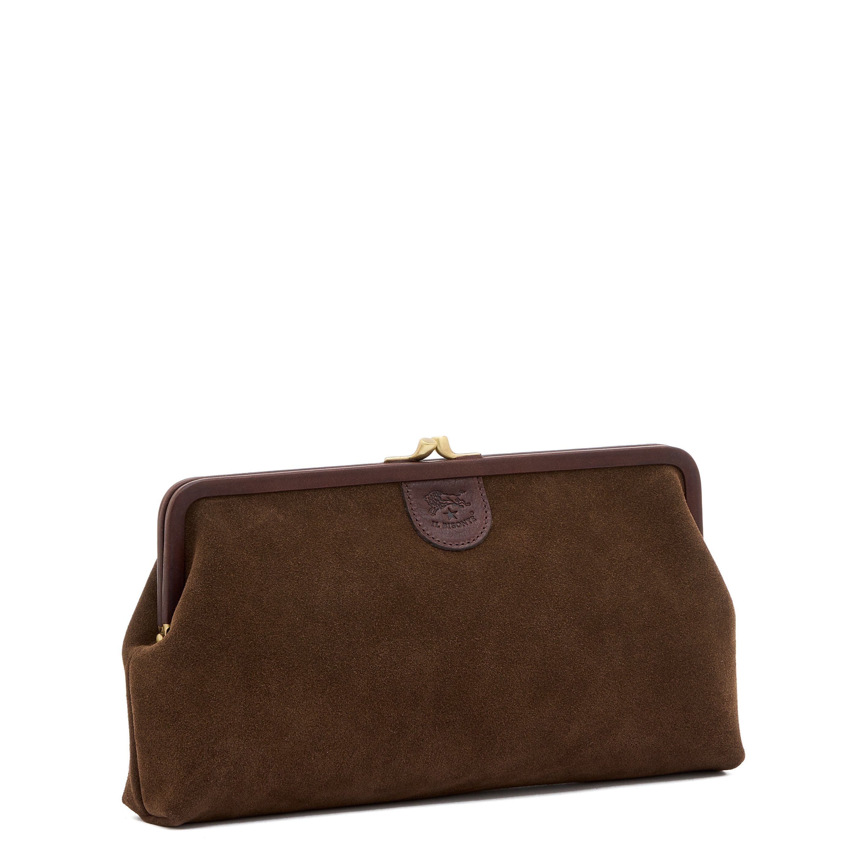 Il Bisonte Pochette Clutch Veloursleder Braun