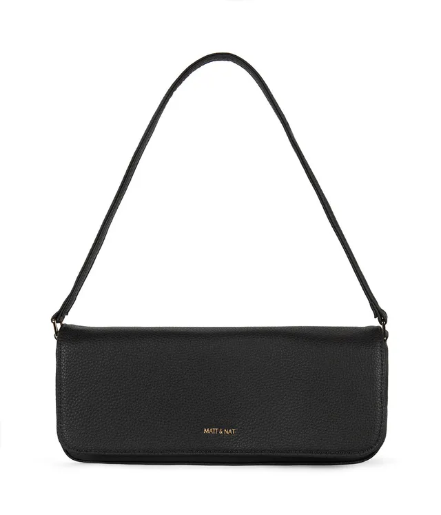 Matt & Nat Grain Ena Schultertasche Schwarz vegan
