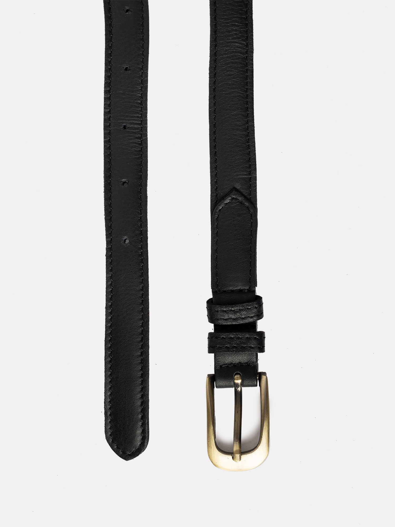 RE:DESIGNED Mona Ledergürtel Schwarz 2 cm Rindsleder