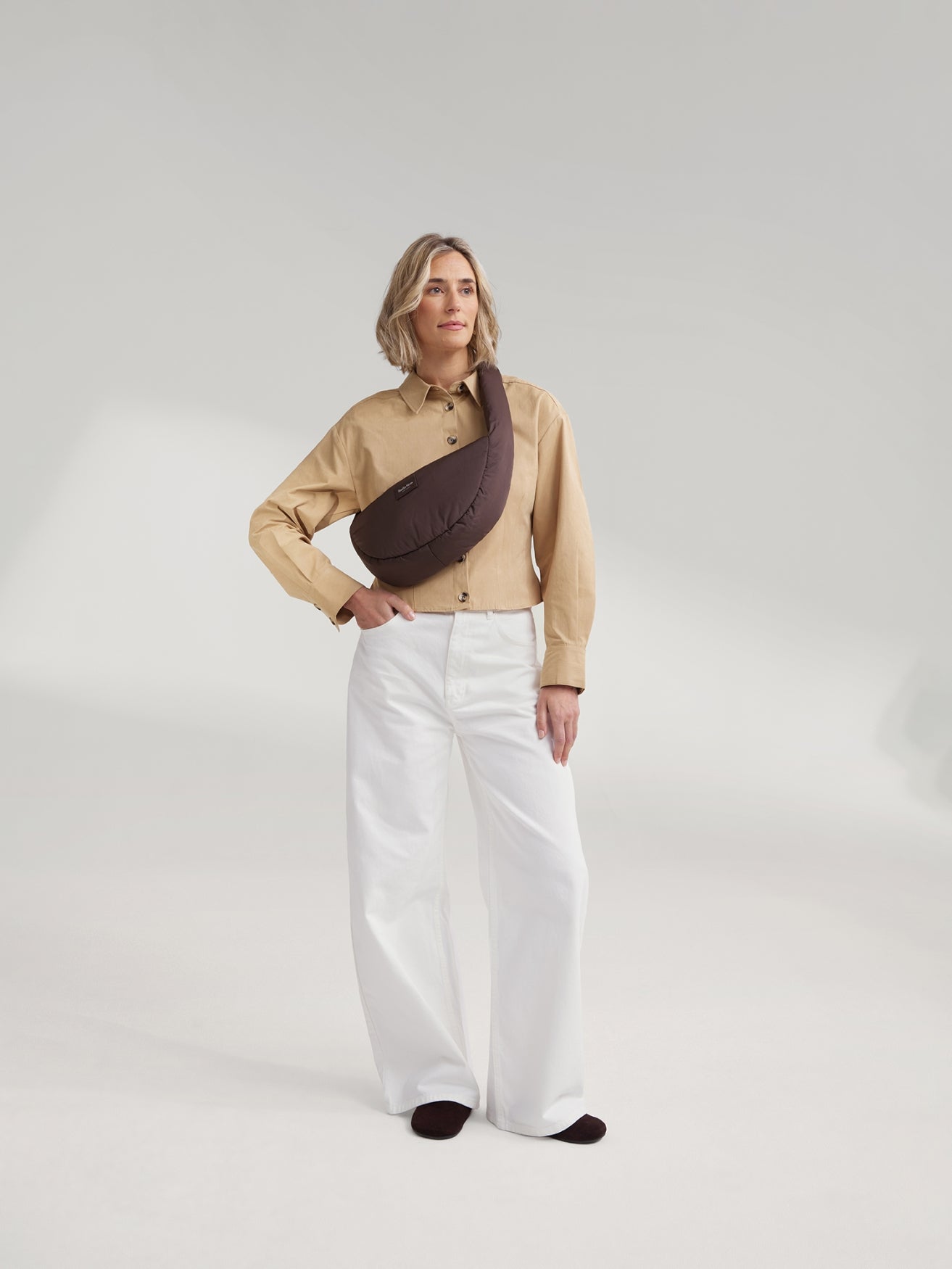 Studio Noos Puffy Mini Cross Body Bag Umhängetasche Braun