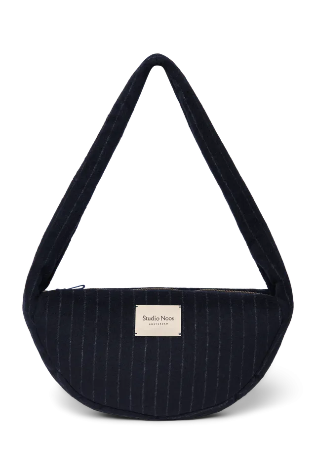 Studio Noos Flannel Chalkstripe Mini Cross Body Bag Dunkelblau