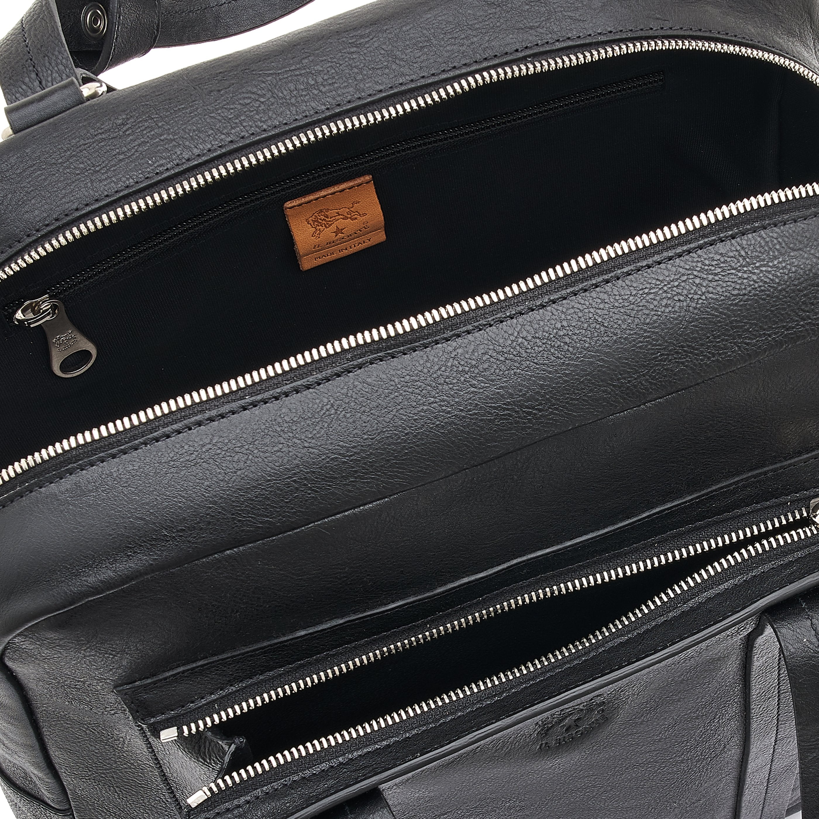 Il Bisonte Trebbio Lederrucksack Schwarz